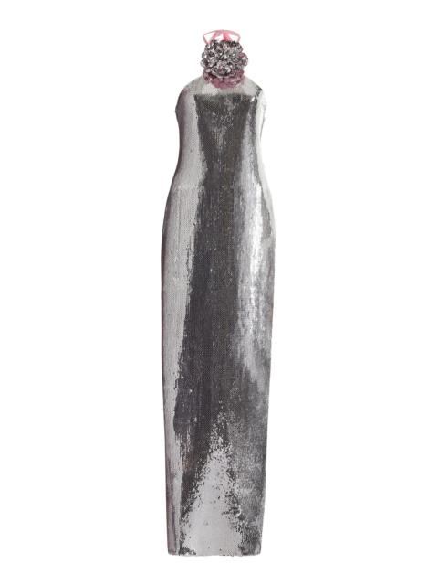 Sequined Gown silver