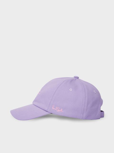 Women's Lilac Washed Cotton Cap