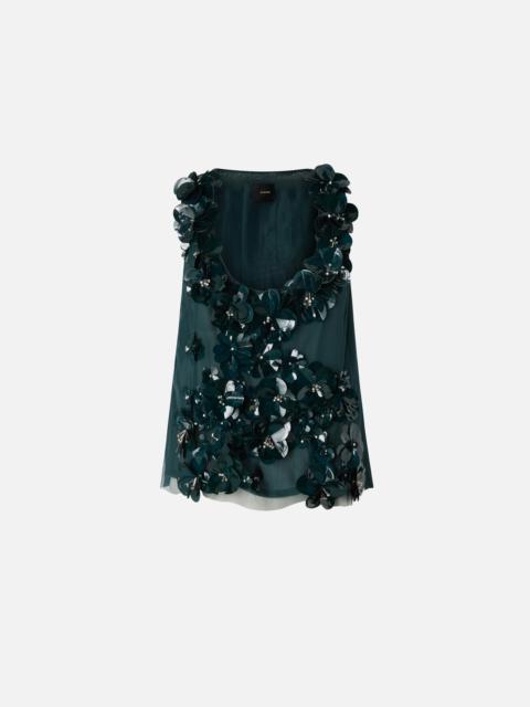 TOP WITH JEWEL FLOWERS