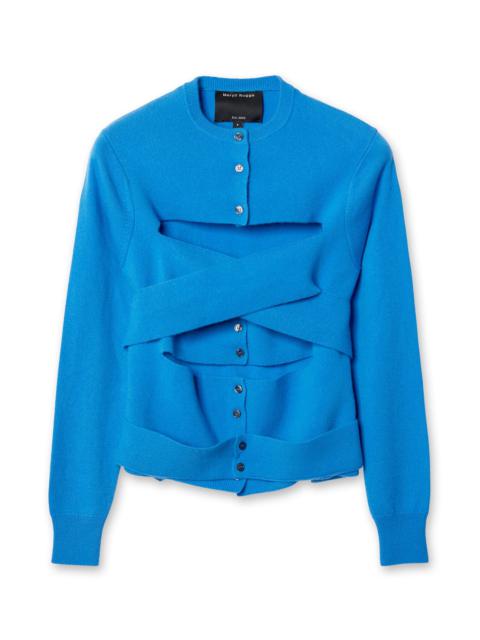 Crewneck Wrap Cardigan w/Cut-Out