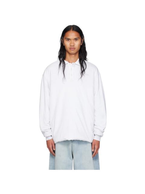 White Logo Padded Polo