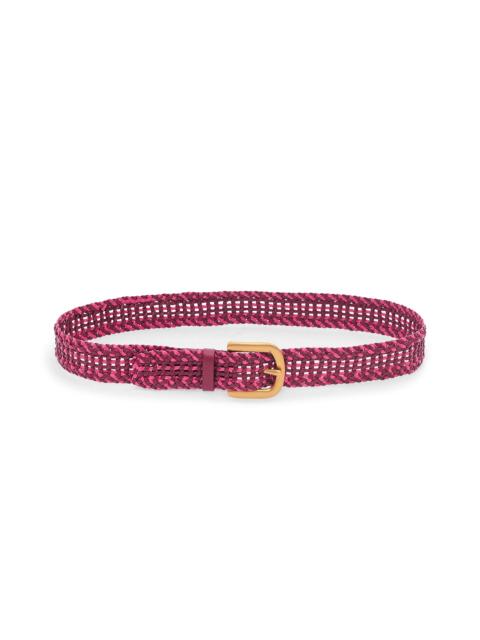 Sam Braided Belt in Fuchsia Multi Leather