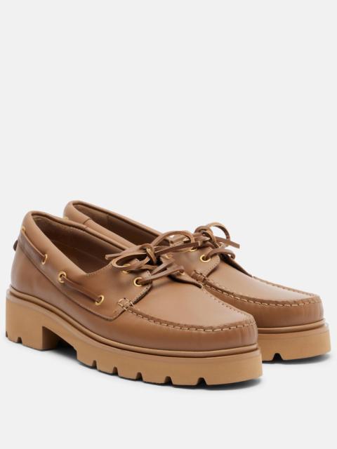 Olonne leather boat shoes