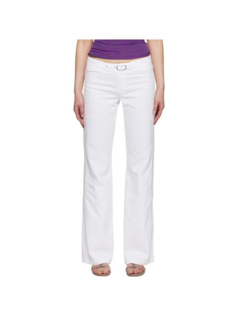 SSENSE Exclusive White Nicole Denim Trousers