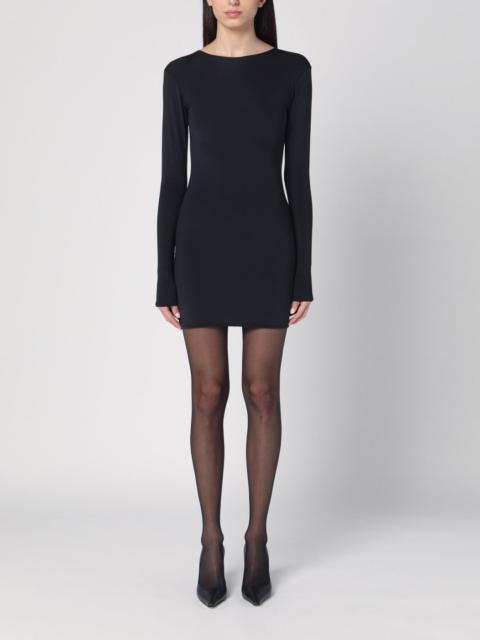 Mini black dress in nylon blend