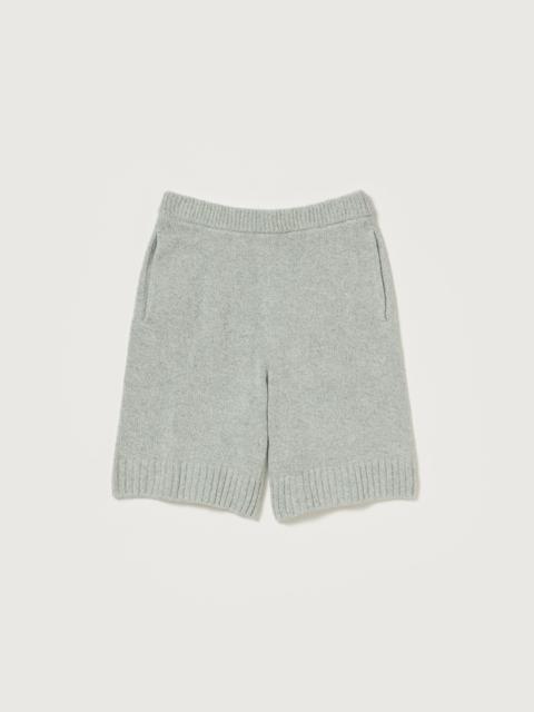 CASHMERE SILK MELANGE KNIT SHORTS