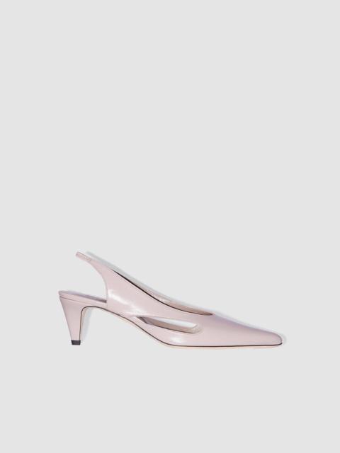 Runa Fossil Glossed Nappa Leather Slingback Pump