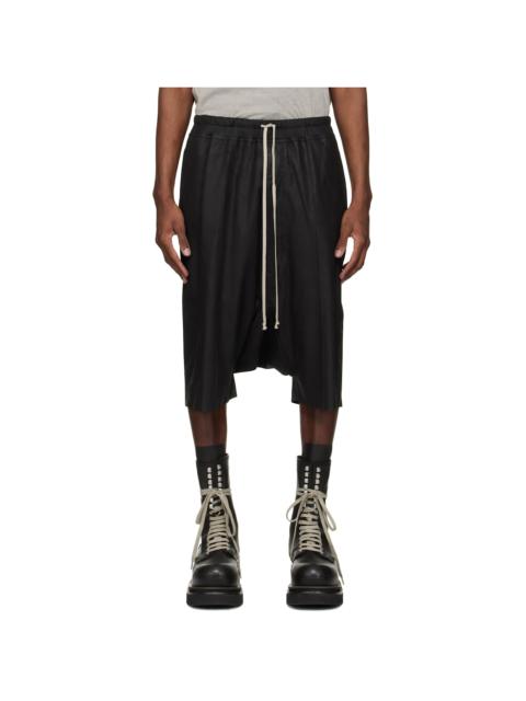 Black Temple Rick S Pods Leather Shorts