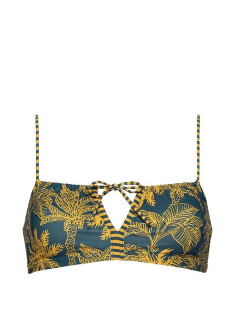 Rêve botanical-print bikini top