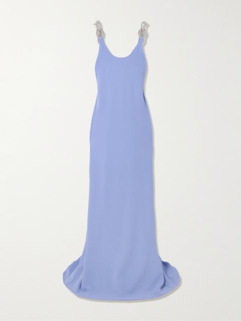 Crystal-embellished Crepe Gown