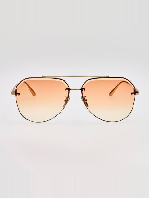 Quynh Sunglasses in Camel and Gold