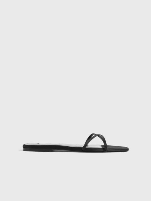 Satin crossover slides black