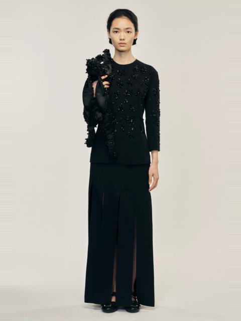 Bias Cut Multi Slit Skirt