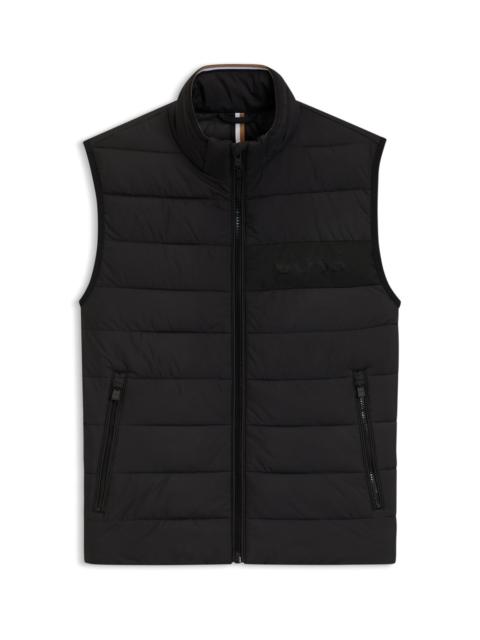 REGULAR-FIT WATER-REPELLENT GILET WITH TONAL LOGO