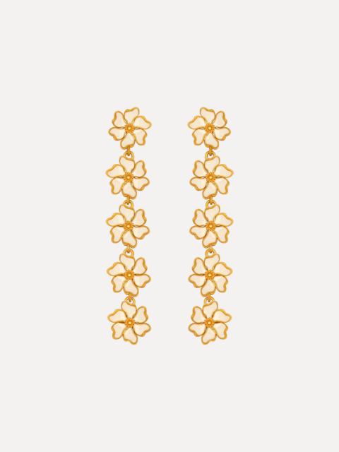 ENAMEL CHERRY BLOSSOM DROP EARRINGS