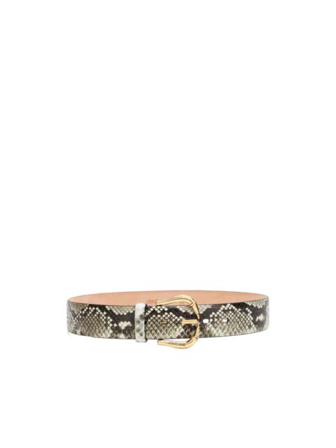 fang buckle snakeskin belt