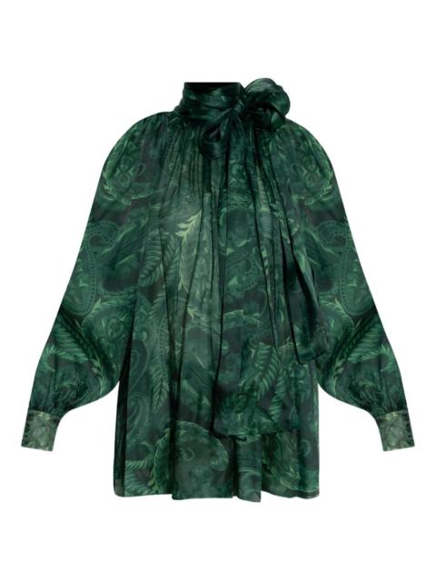 paisley-print blouse