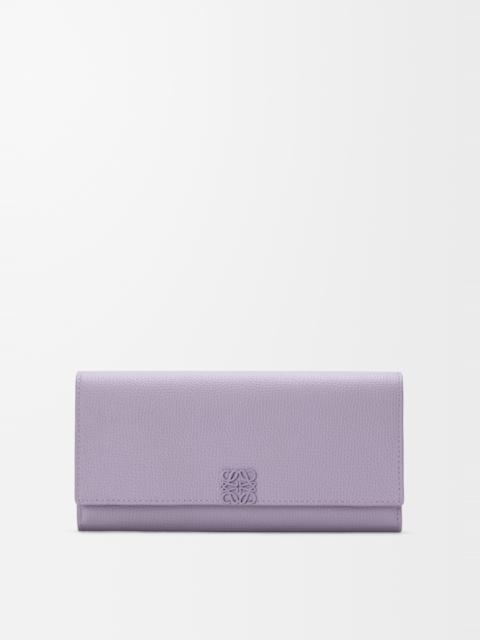 Anagram continental wallet in pebble grained calfskin