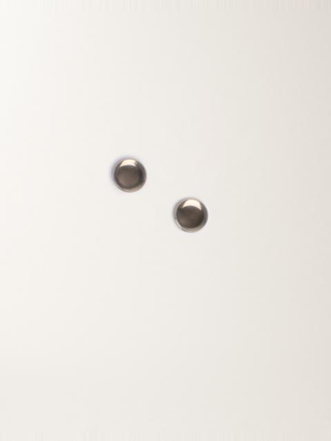 Half-sphere earrings in smoked plexiglass
