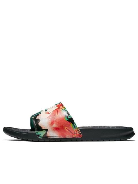 (WMNS) Nike Benassi JDI Print 'Black Floral' 618919-019