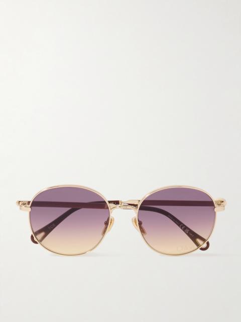 Aly Round-frame Gold-tone Sunglasses
