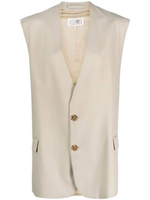 single-breasted tailored vest