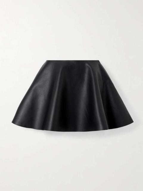 Leather mini skirt Black