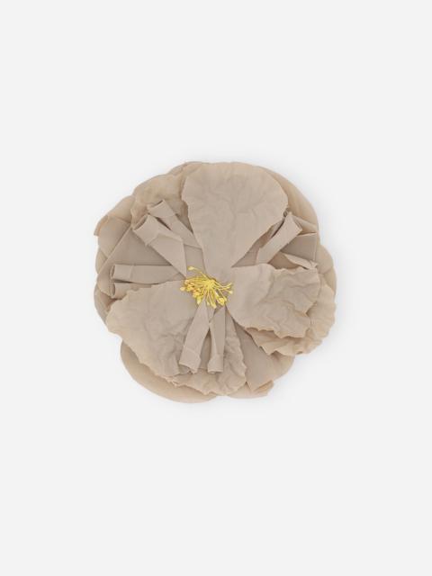 Floral poplin brooch