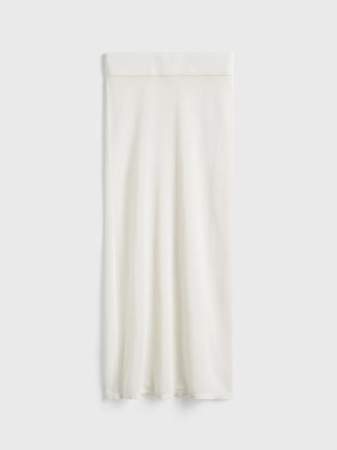 Long knit skirt white