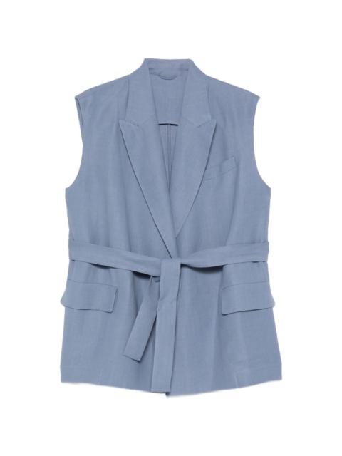 belted gilet