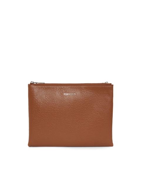 logo-plaque clutch bag