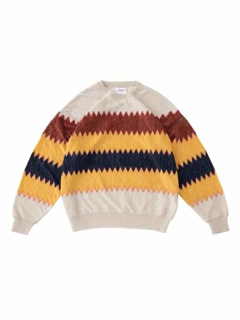 AMPLUS KNIT L/S ZIG-ZAG IVORY