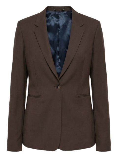 V-neck button-fastening blazer