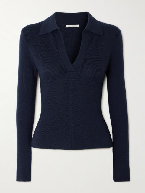 Austin Ribbed Wool Polo Shirt