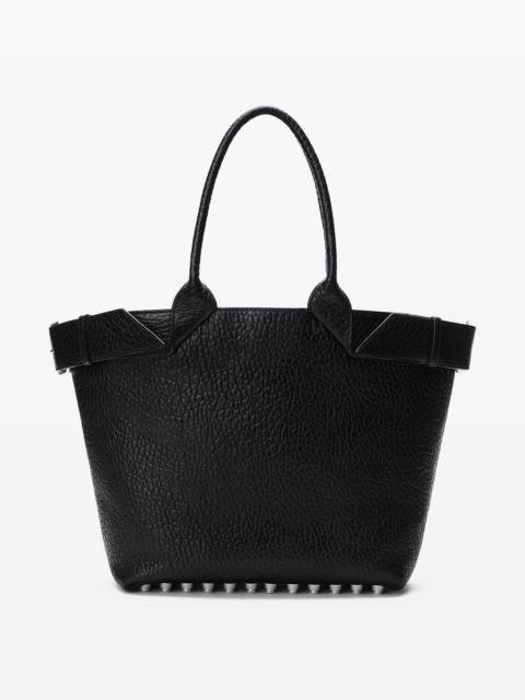 Black Large Leather Rhett Tote