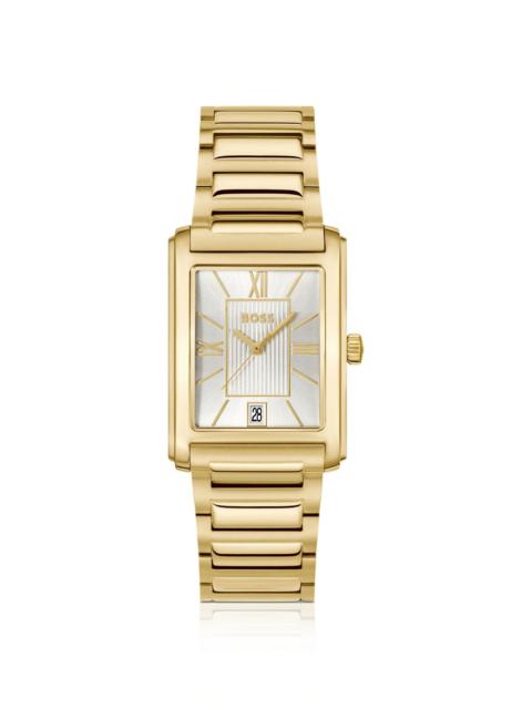 PRINCIPLE GOLD-TONE WATCH WITH SILVER-WHITE DIAL