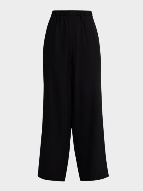 Salome Crepe Wide-Leg Pants