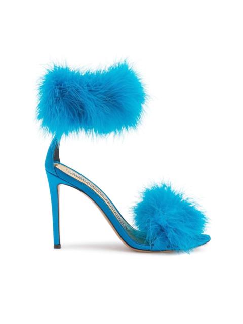 Veronica 105mm feather-detailing sandals