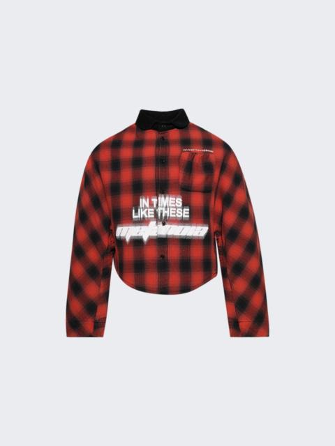 In Times Like These Abraxas  Shirt Red Plaid