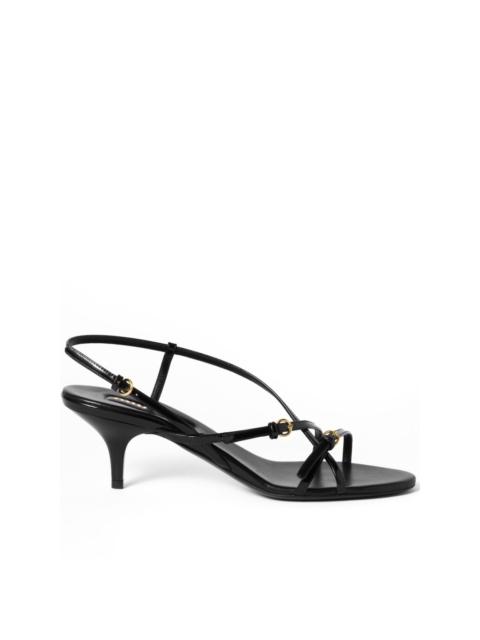 55cm patent leather sandals