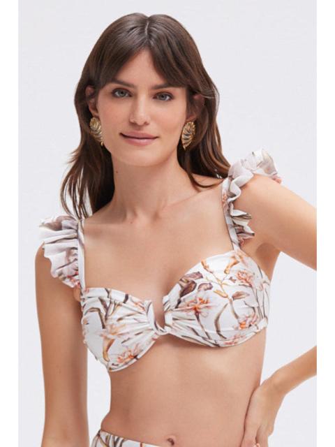 BOTANIC RETRO FLUTTER BIKINI TOP