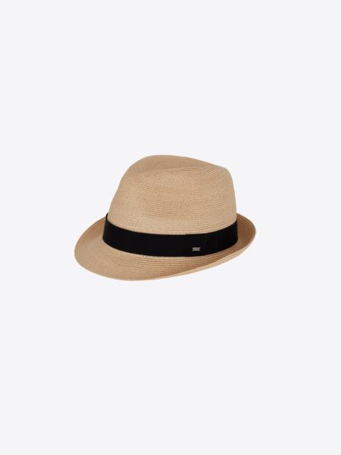 trilby hat in straw
