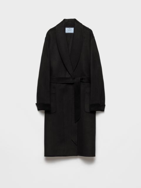 Single-breasted double cashwool coat