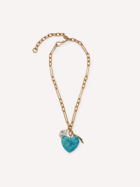 Gold-Plated Floria Heart Necklace