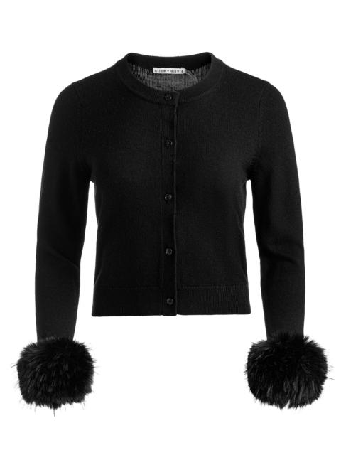DOLLIE FAUX FUR CUFF CARDIGAN