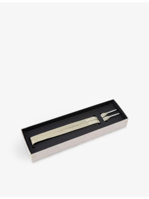 Logo-Print Woven Shoe Laces