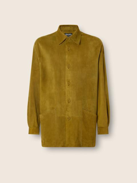 SUEDE OVERSHIRT