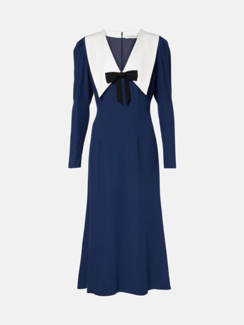 Envers bow-detail satin midi dress