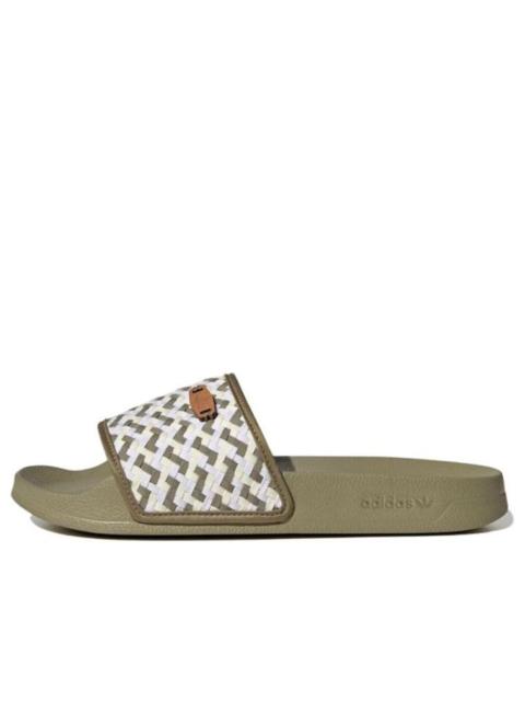(WMNS) adidas Originals Adilette Lite Slides 'Olive Strata White' FZ5592