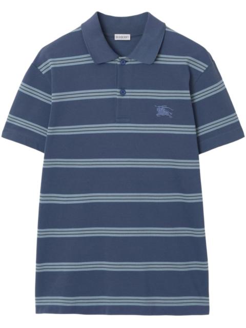 striped cotton polo shirt